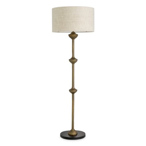 Floor Lamp Lucente vintage brass finish incl shade