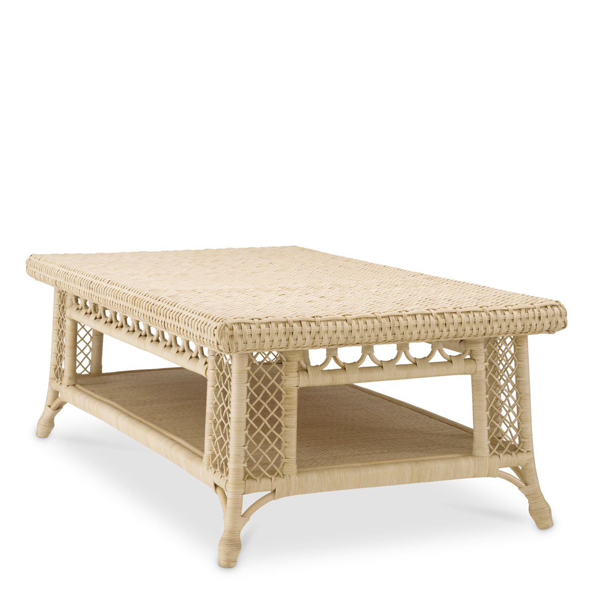 Coffee Table Saba rectangular natural rattan