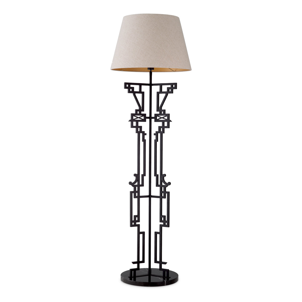 Floor Lamp Thomas matte black finish incl shade