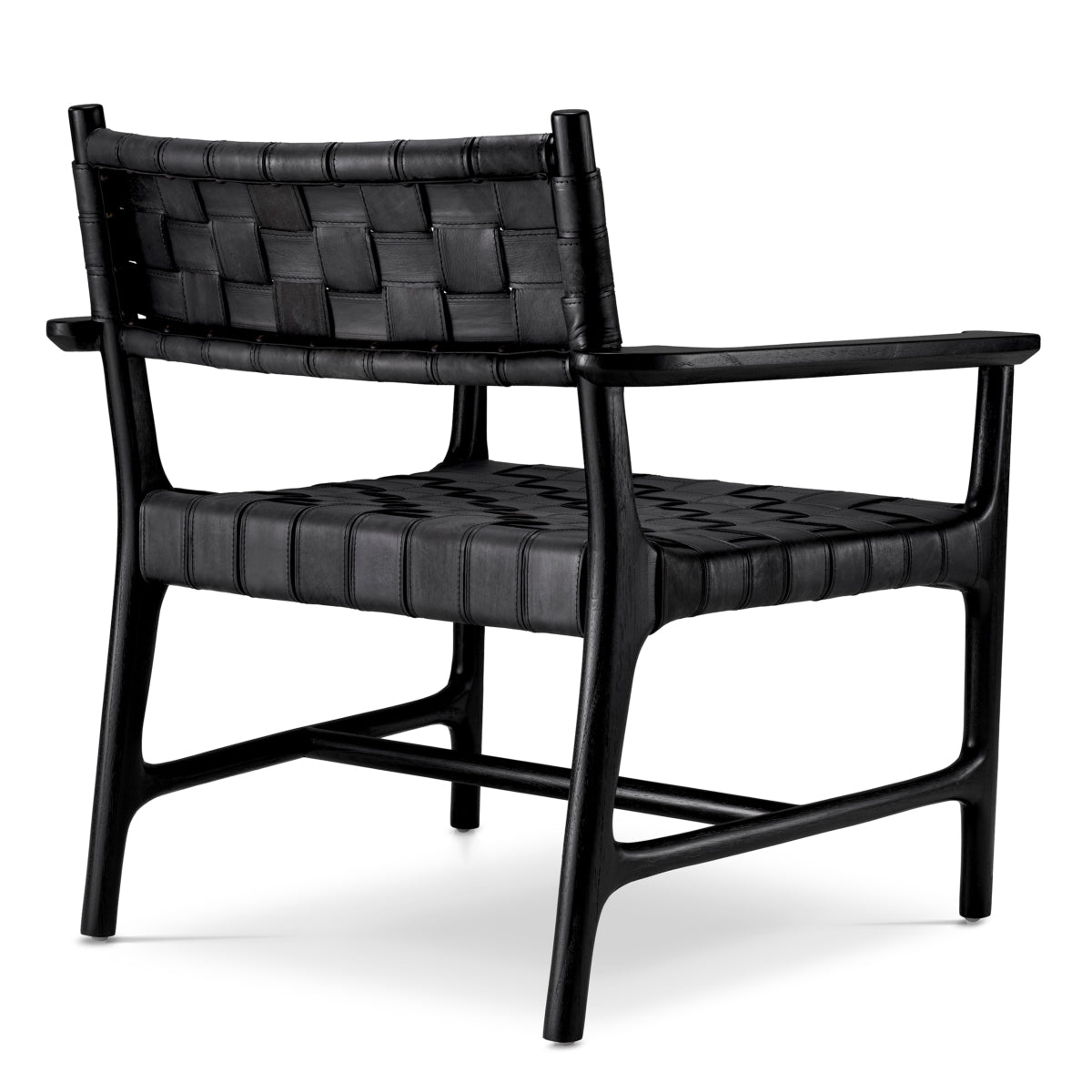 Chair Tiberio black leather classic black