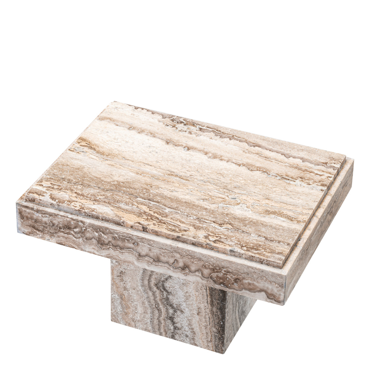 Side Table Sartoria silver travertine