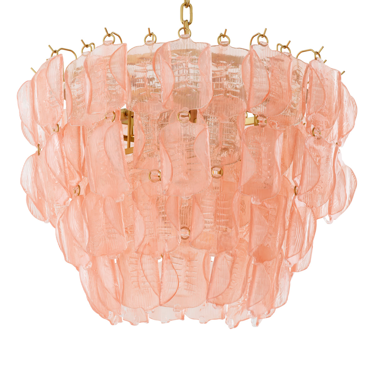 Chandelier Solange pink glass