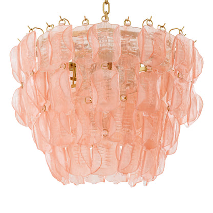 Chandelier Solange pink glass