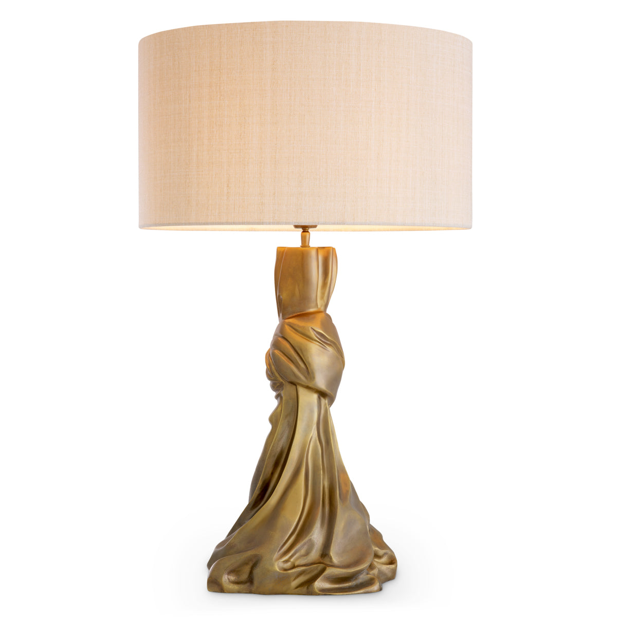 Table Lamp Banyan vintage brass finish incl shade