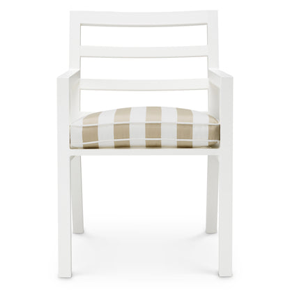 Outdoor Dining Chair Delta matte white florent beige