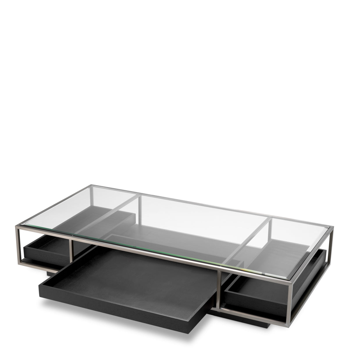 Coffee Table Roxton brushed steel finish