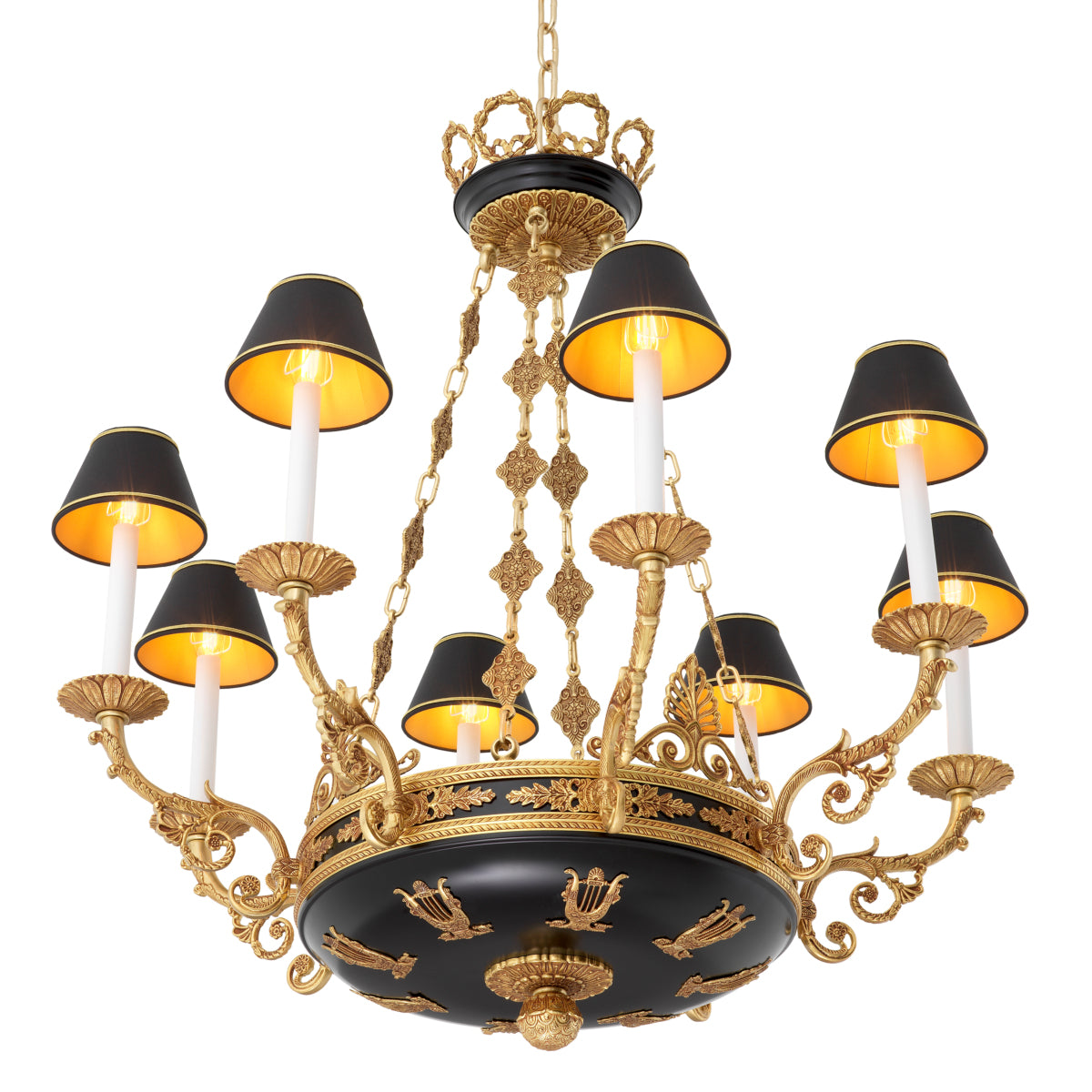 Chandelier Palais antique gold finish