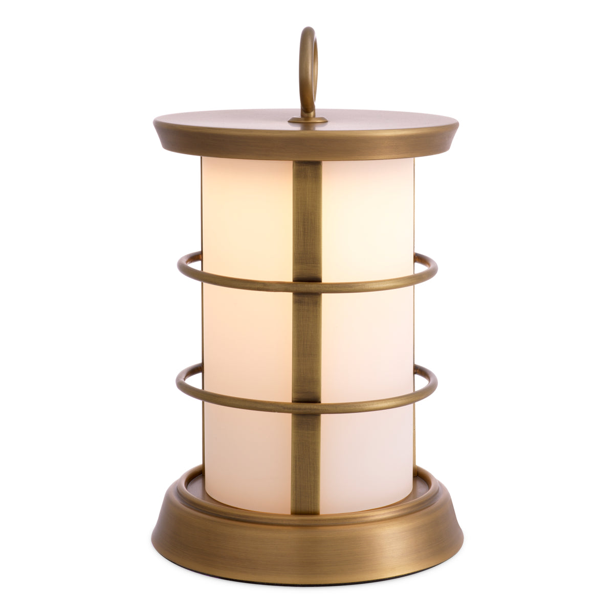 Outdoor Table Lamp Kyle S antique brass finish