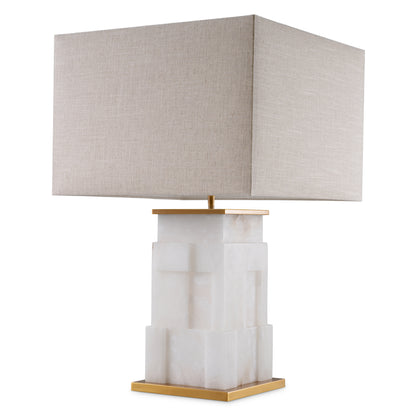 Table Lamp Fabiano alabaster incl shade