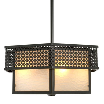CDJ Ceiling Lamp Minerva bronze highlight finish frosted glass