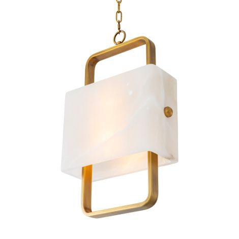 CDJ Chandelier Melbourne antique brass finish alabaster