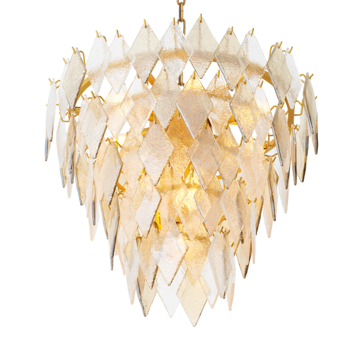 Chandelier Rhombus S antique brass finish