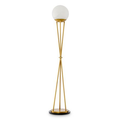 CDJ Floor Lamp Izzy antique brass finish alabaster