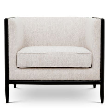 Chair Lauriston black finish ardent cream dravon cream