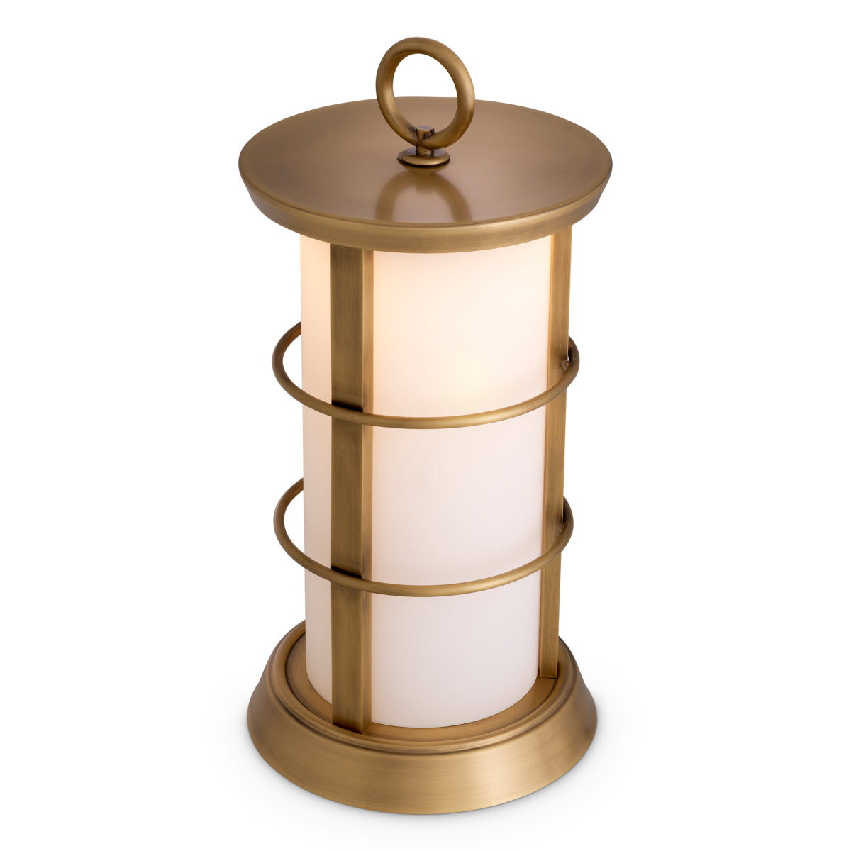 Outdoor Table Lamp Kyle L antique brass finish