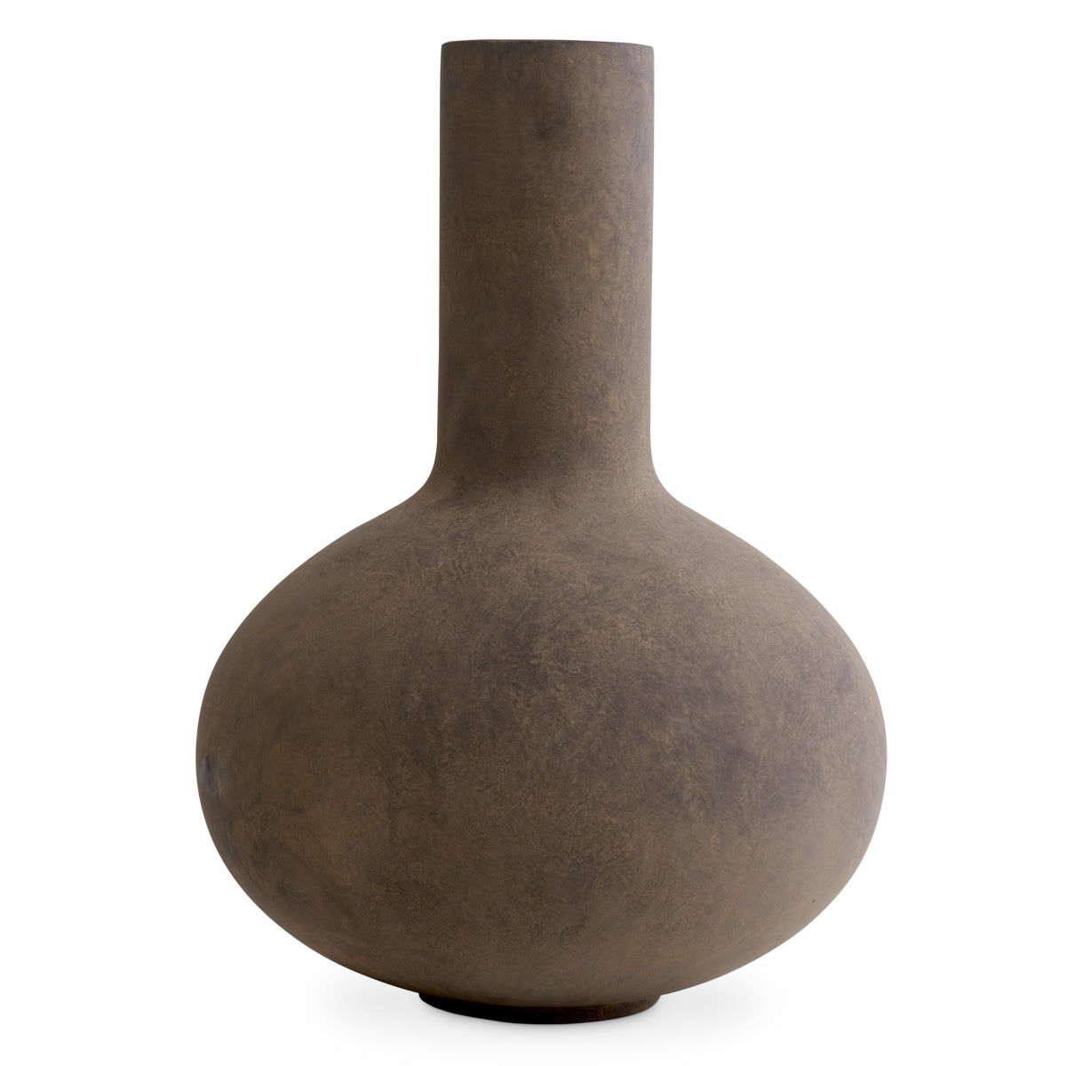 Vase Moon Jar taupe finish S