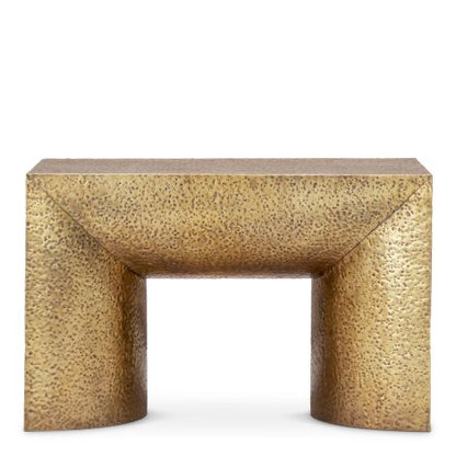 Side Table Drayton hammered vintage brass finish