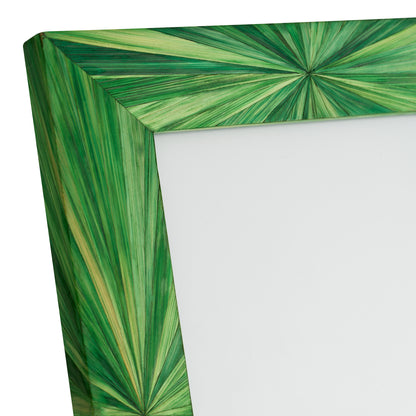 Picture Frame Harvard L straw marquetry green