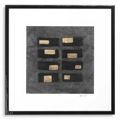 Print Black Squares by Michael Willett set of 2 Eichholtz