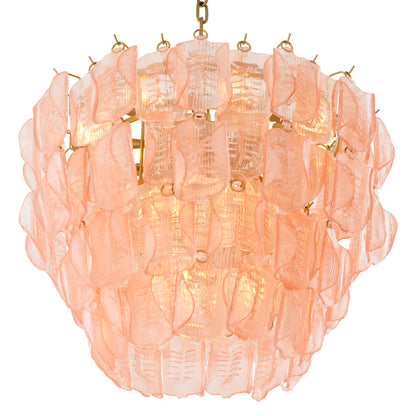 Chandelier Solange pink glass