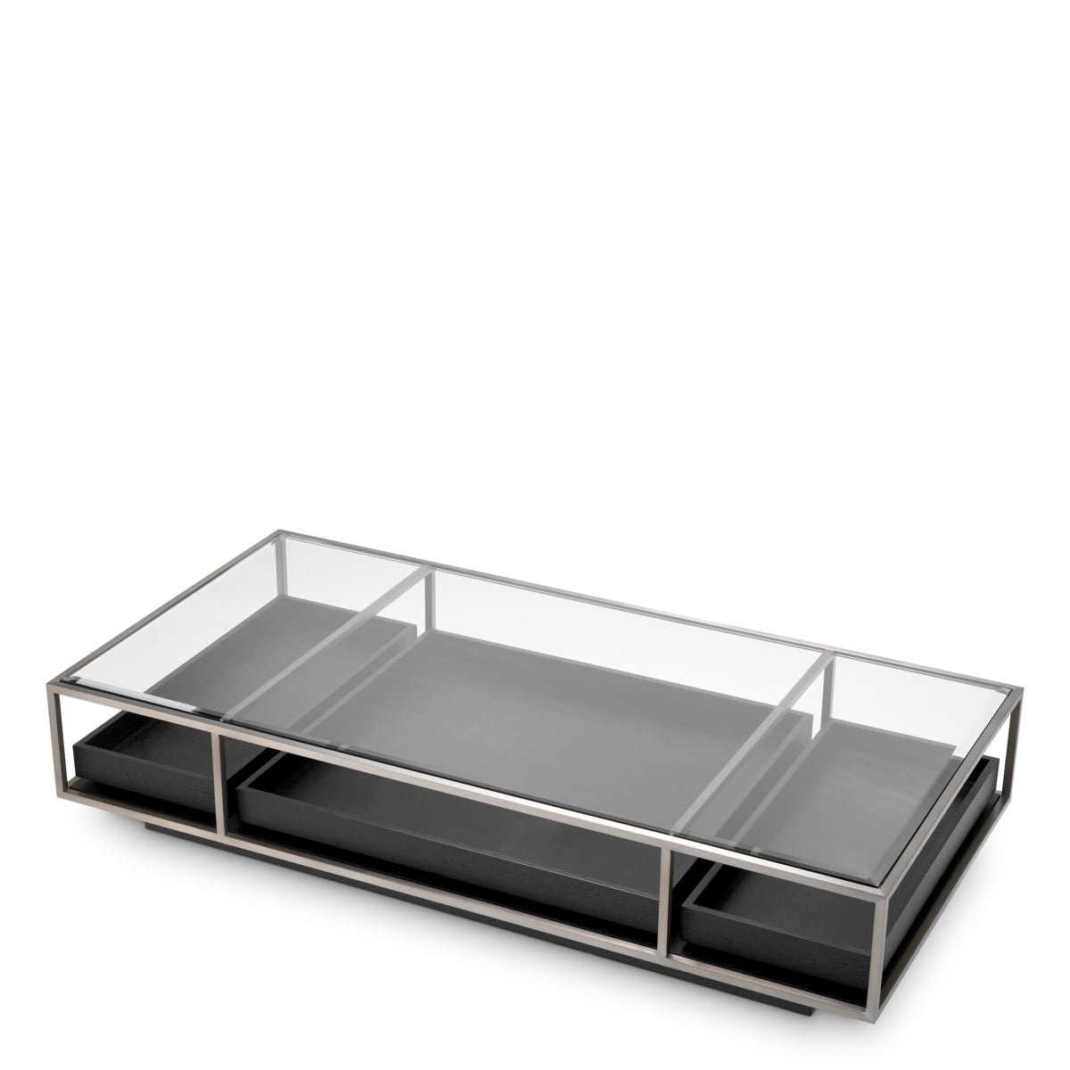 Coffee Table Roxton brushed steel finish