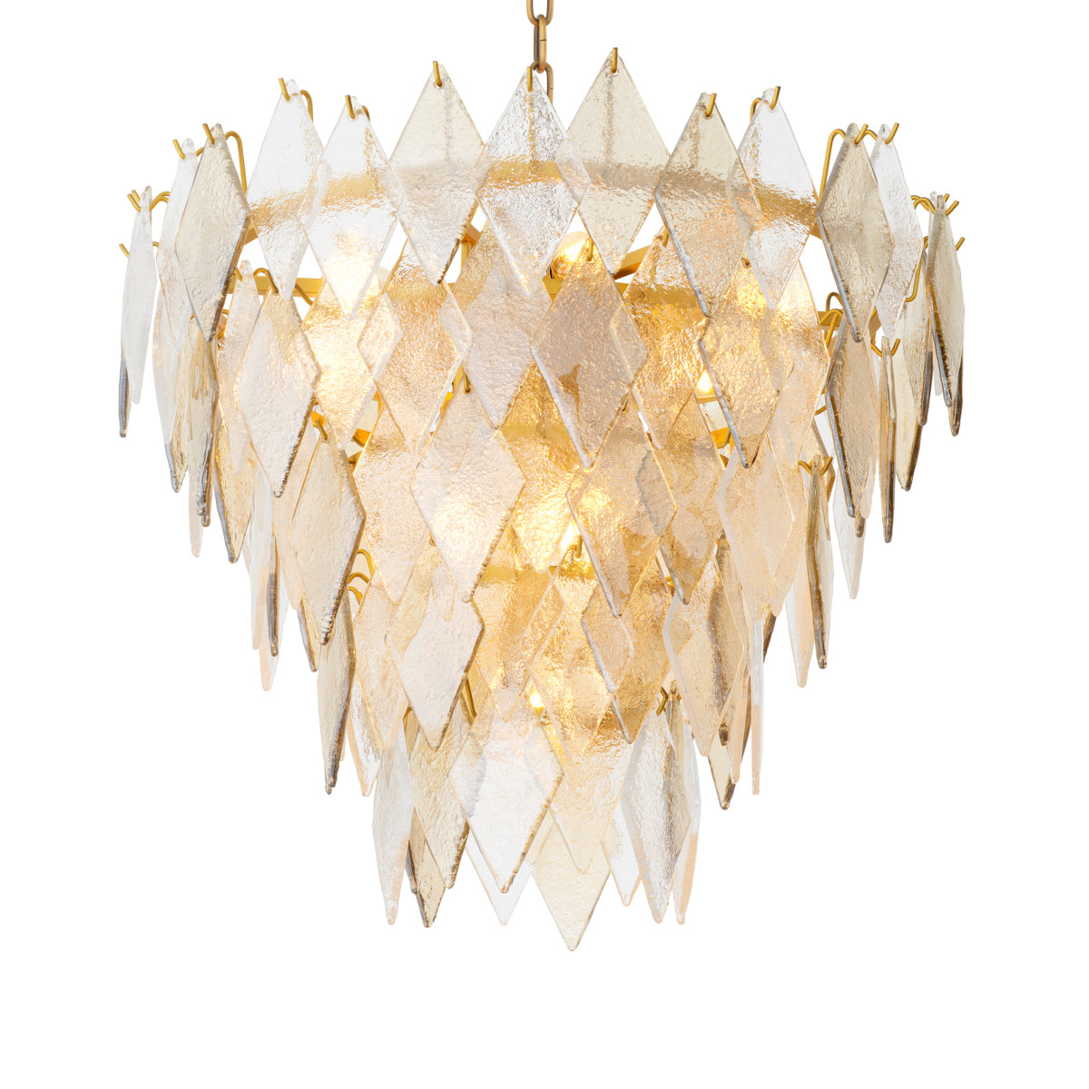 Chandelier Rhombus S antique brass finish