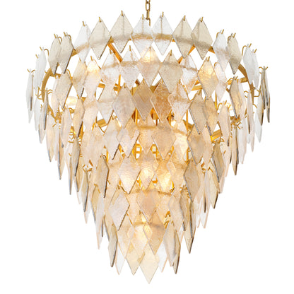 Chandelier Rhombus L antique brass finish