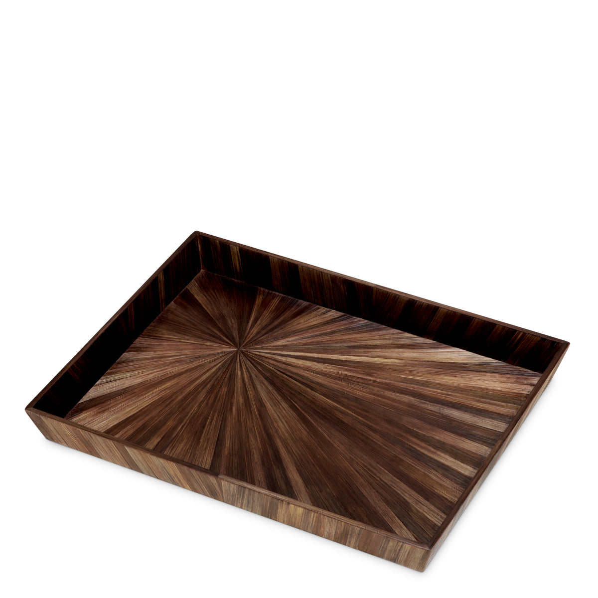 Desk Tray Harvard L straw marquetry brown