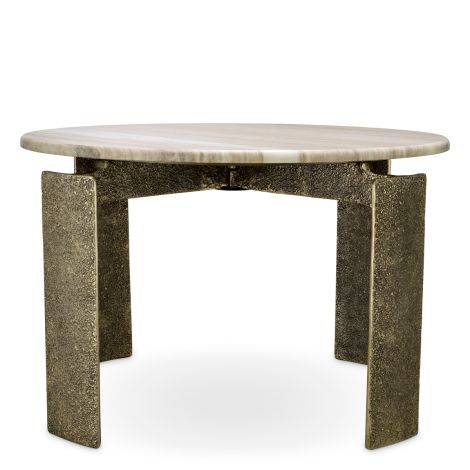 Dining Table Bodega Round antique brass finish