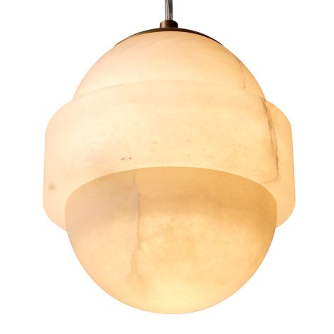 Chandelier Icarus antique brass finish alabaster