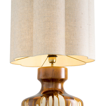 Table Lamp Lorena brown finish incl shade