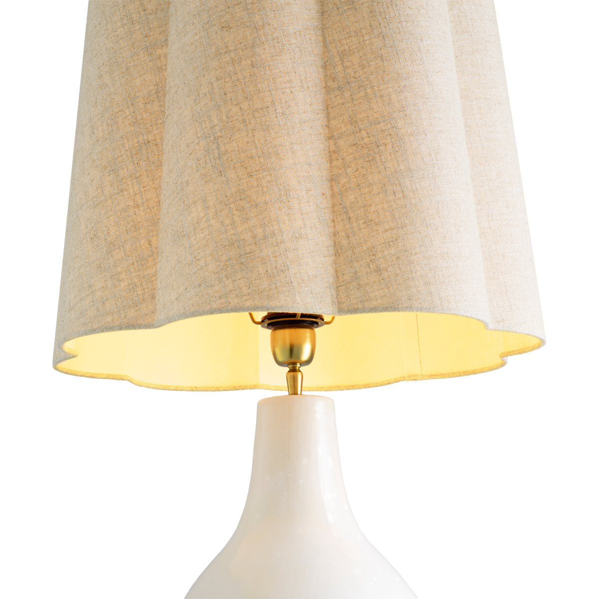 Table Lamp Beatriz white finish incl shade