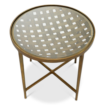 Side Table Sorrento antique brass finish