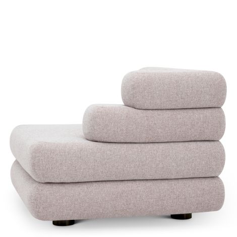 Outdoor Modular Sofa Malaga mauritius light grey - Right