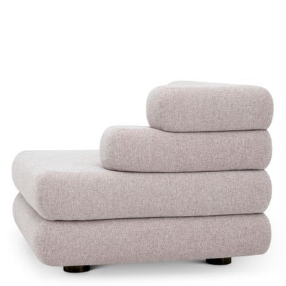 Outdoor Modular Sofa Malaga mauritius light grey - Right