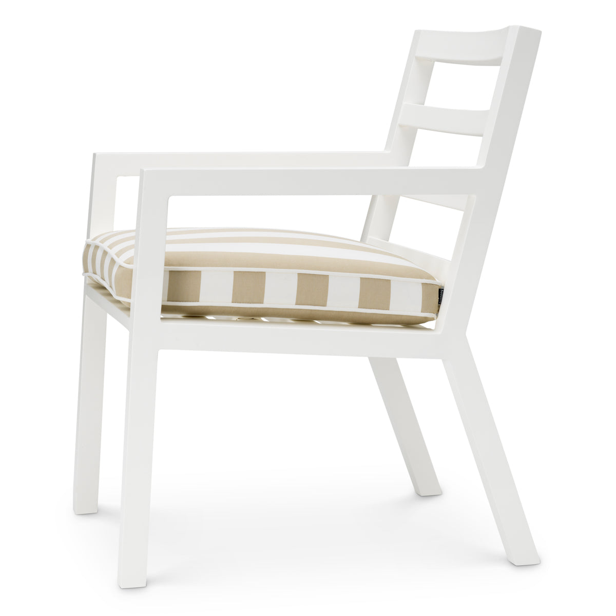 Outdoor Dining Chair Delta matte white florent beige