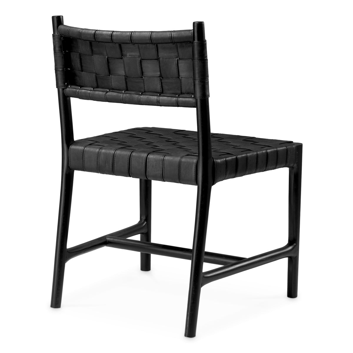 Dining Chair Tiberio black leather classic black