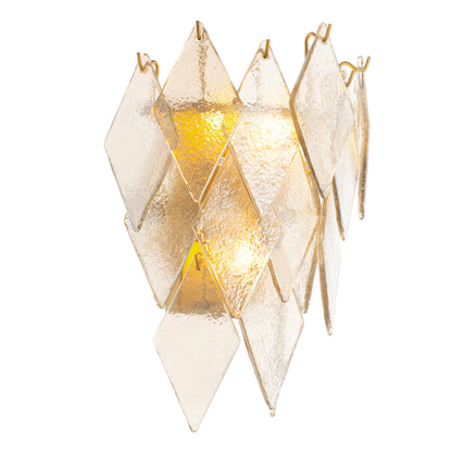 Wall Lamp Rhombus antique brass finish