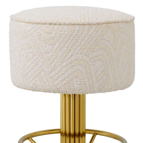 Bar Stool Carleton camari cream brushed brass finish