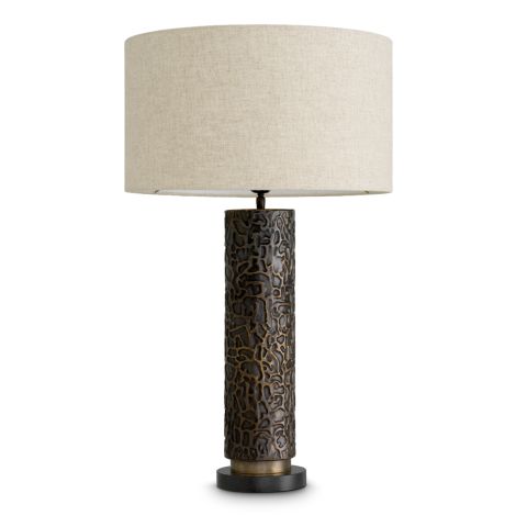 Table Lamp Belvoir bronze highlight finish incl shade