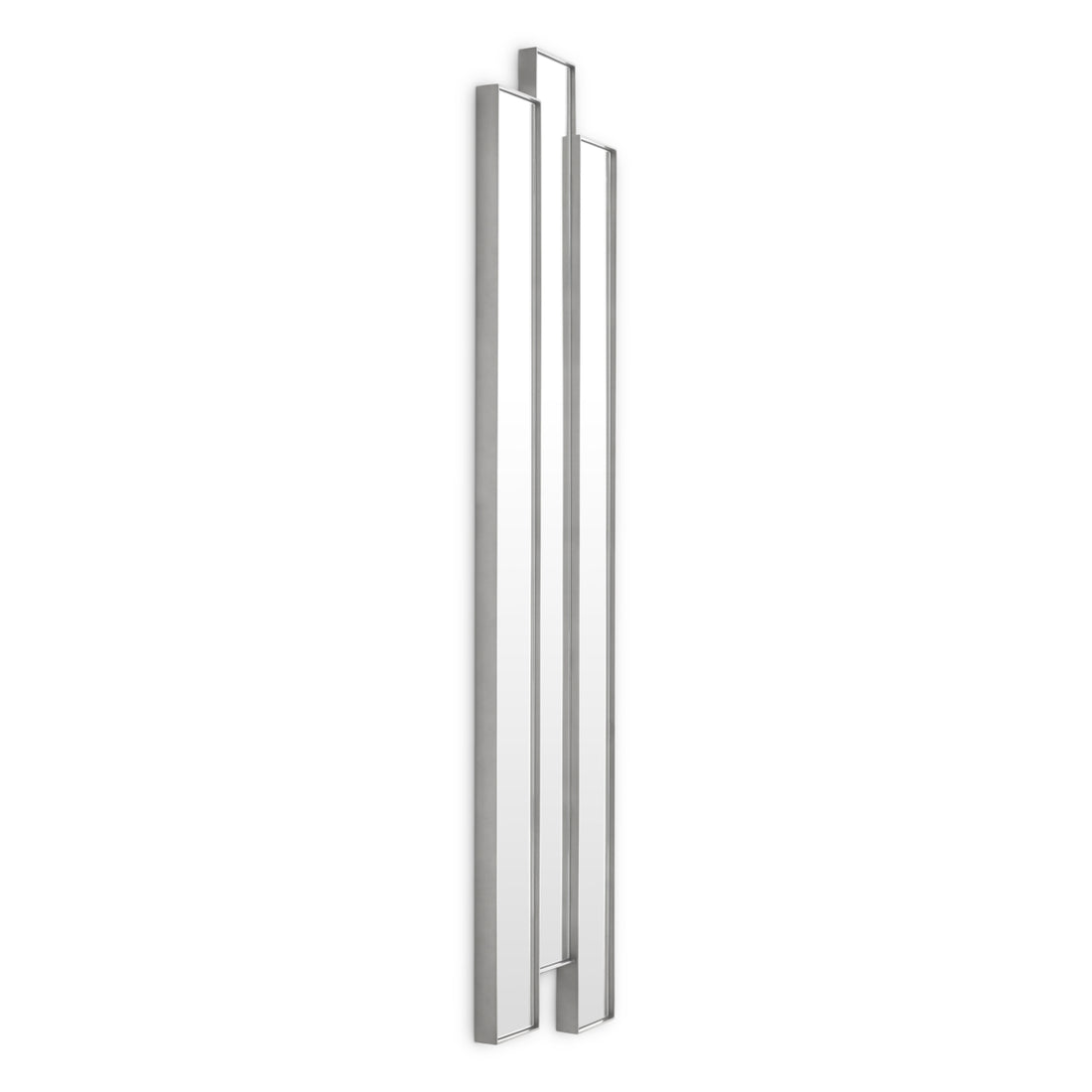 Mirror Novella brushed steel finish