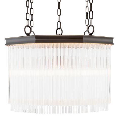 CDJ Chandelier Estela bronze highlight finish clear glass