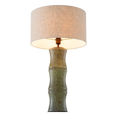 Table Lamp Bonny vintage green ceramic incl shade