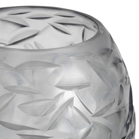 Vase Hadleigh grey color glass