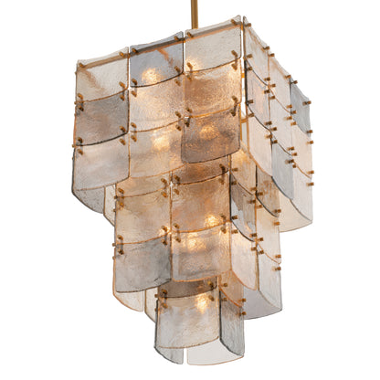 Chandelier Laurent antique brass finish