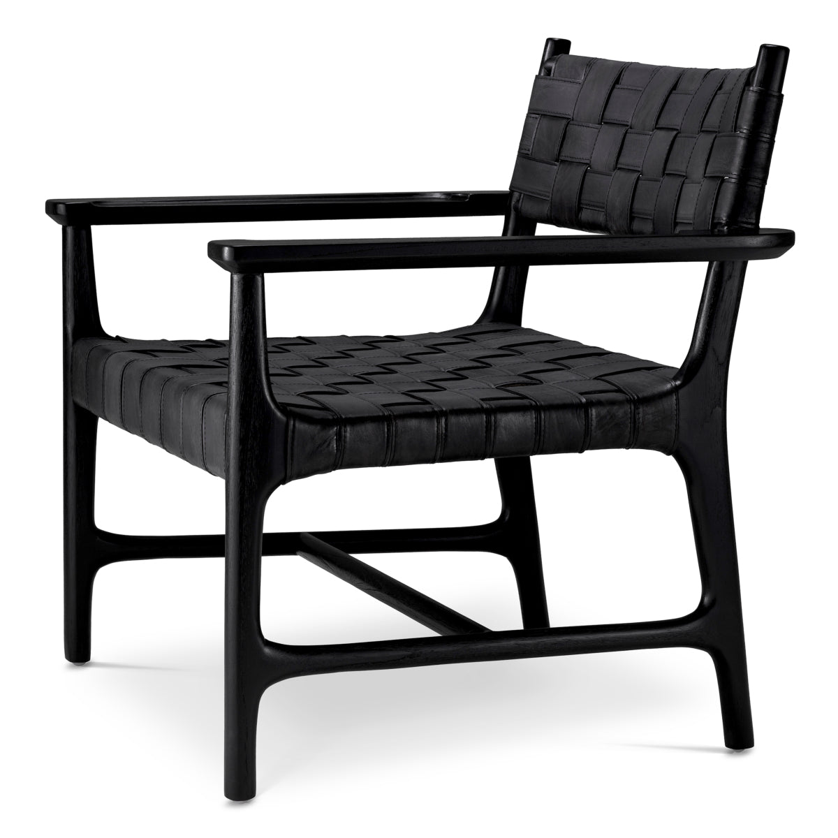 Chair Tiberio black leather classic black