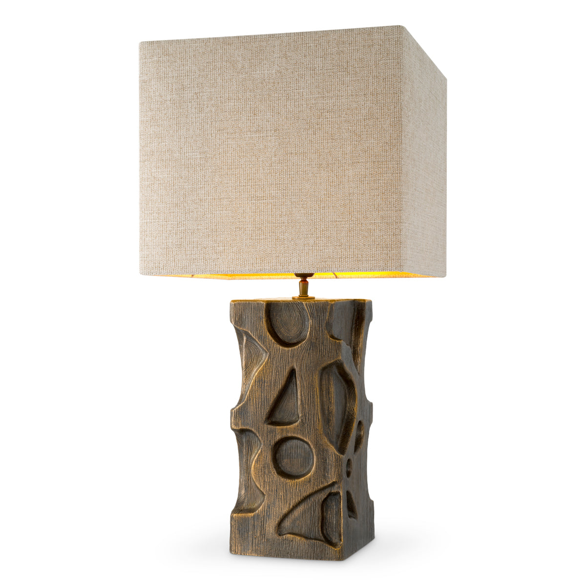 Table Lamp Enzo vintage brass finish incl shade