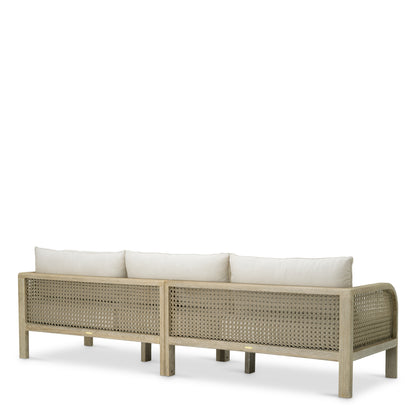 Outdoor Sofa Julian L aged teak viola sand