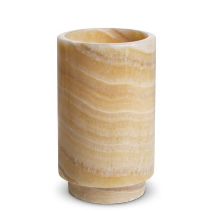 Tealight holder Leonidas yellow onyx set of 3