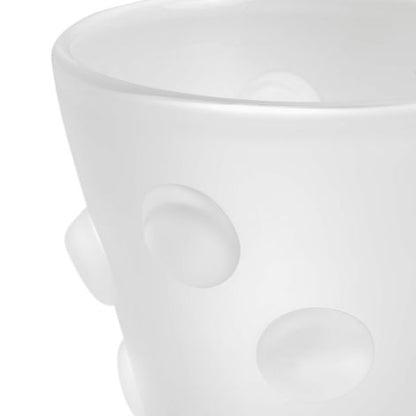 Vase Evander frosted white glass